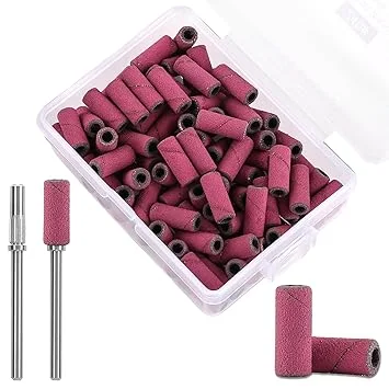 100PCS Nail Drill Bits Sanding Bands for Nail Drill – #240 Extra Fine Grit Small Sanding Bands for Acrylic & Gel Nails, Manicure & Pedicure