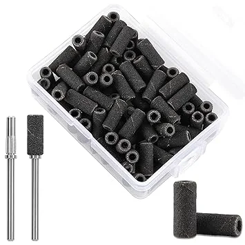 100PCS Nail Drill Bits Sanding Bands for Nail Drill – #80 Coarse Grit Small Sanding Bands for Acrylic & Gel Nails, Manicure & Pedicure