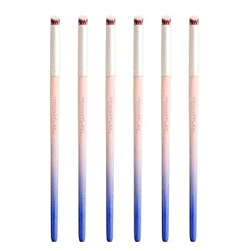 6pieces Ombre Nail Brush Wood Nail Pen Ombre Brush for Gel Nails Nail Gradient Brush Nail Design Brushes Nail Painting Kit Nail Art Tools Acrylic Nail Accessories