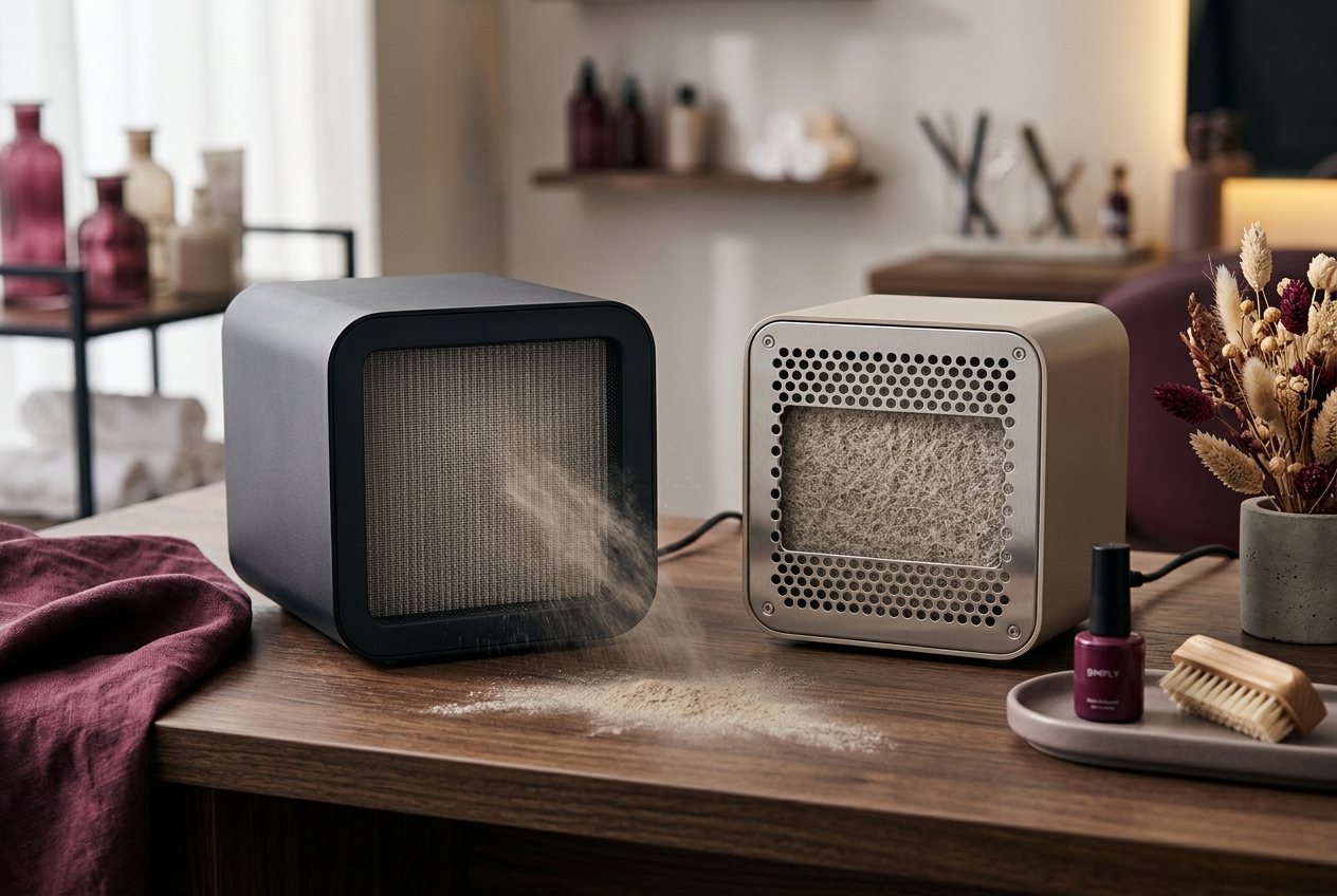 Nail Dust Collectors Compared: Fan Claims, Filters, Cleaning, and Source Capture