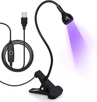 AORAEM Nail Lamp LED Nail Manicure Light Nail Polish Curing Lamps with Black Gooseneck and Clamp for Gel Nails