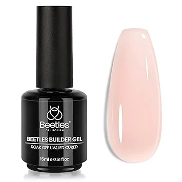Beetles Builder Gel for Nails-Cover Nude Translucent 8 in 1 Nail Thickening Strengthening Building Instant Apex for Beginner DIY Salon at Home,Natural Nude Builder Nail Gel, UV & LED Lamp Cured Needed