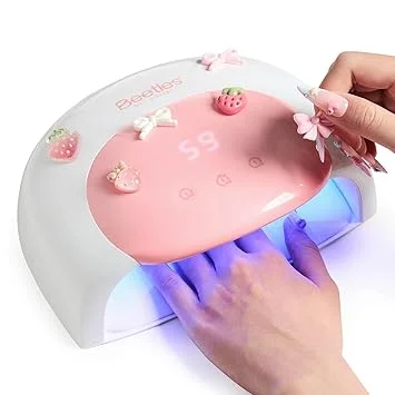 Beetles UV LED Nail Lamp - Candy White Nail Light with 3 Timer 30/60/90s and Countdown Display Nails Lamps for Gel Polish Smart Sensor Larger Space Nails Dryer Flash Cure DIY Tools Gifts for Women