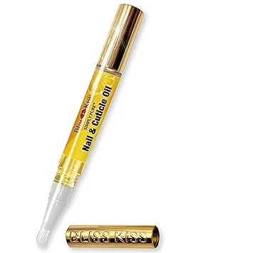 Bliss Kiss | 1 Crisp Fragrance | Nail Oil Cuticle Pen w/Vitamin E & Jojoba⏤Nail Strengthener Nail Growth Serum for Brittle Peeling Breaking Thin Nails