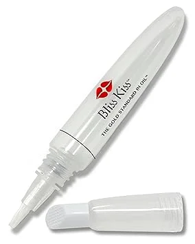 Bliss Kiss Refillable Cuticle Oil Pen with Cuticle Pusher for Nails | Empty 8 ml Nail Oil Pen with soft brush applicator | No Leaks 1-Pack