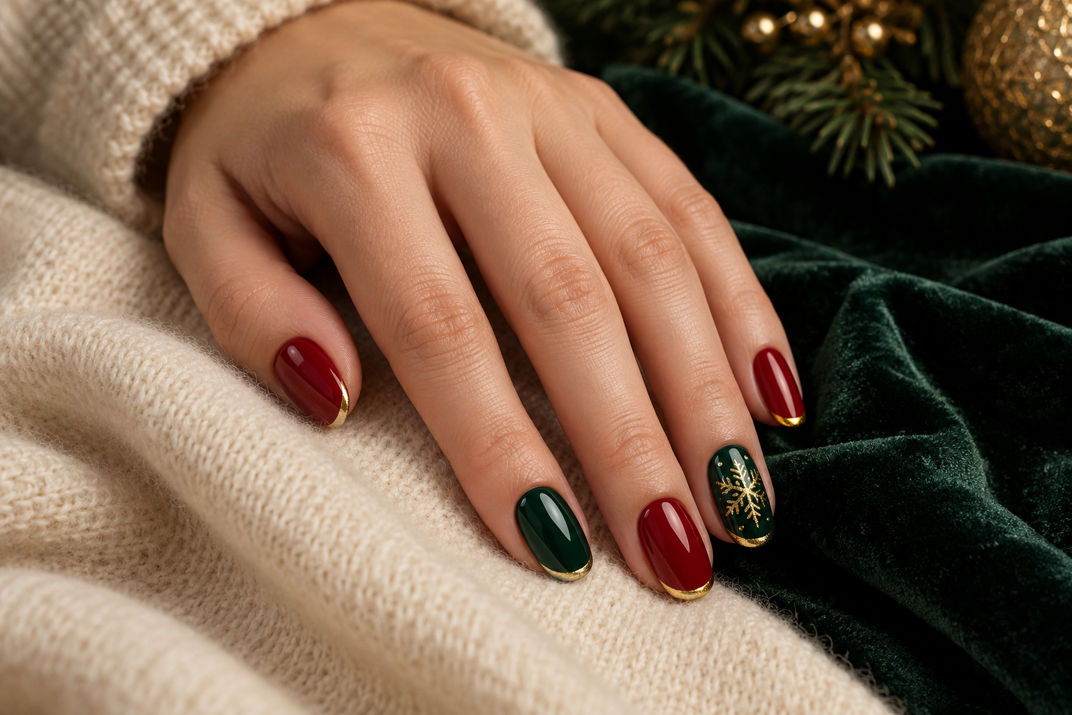 35 Christmas Nail Designs for 2026: Simple, Classy, Short & Festive Ideas