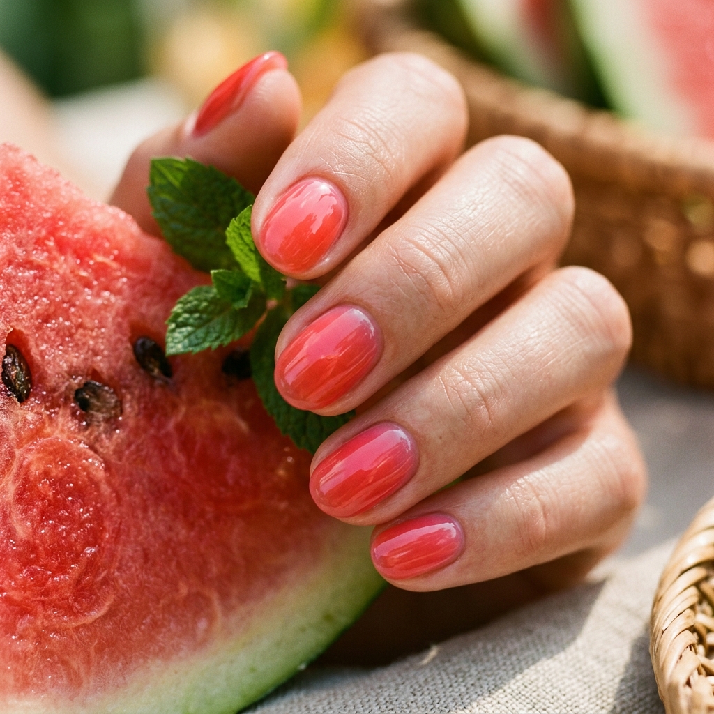 Jelly Watermelon Nails Are the Juicy Pink Manicure Summer 2026 Needed