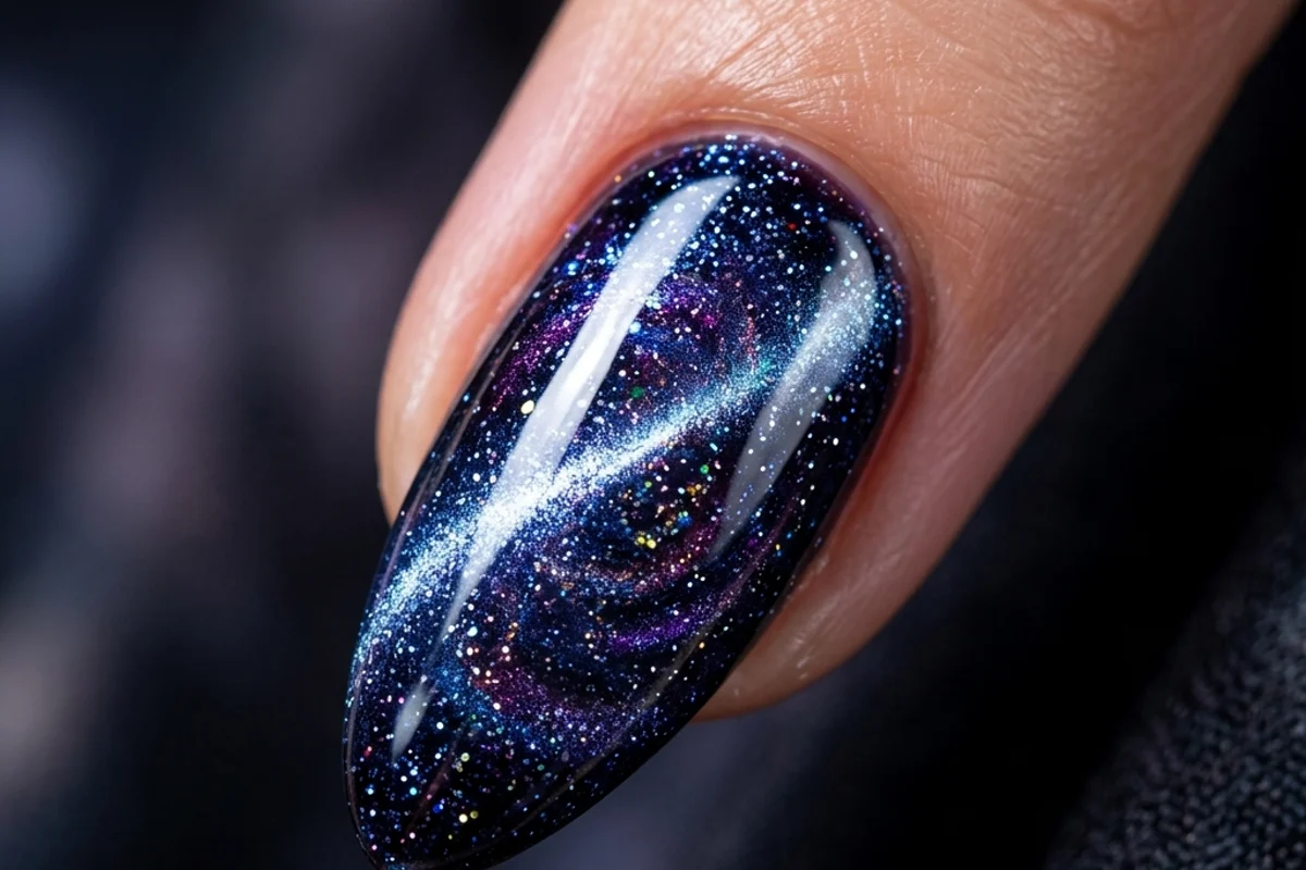 Magnetic Cat Eye Galaxy Nails: Deep, Multidimensional Shimmer