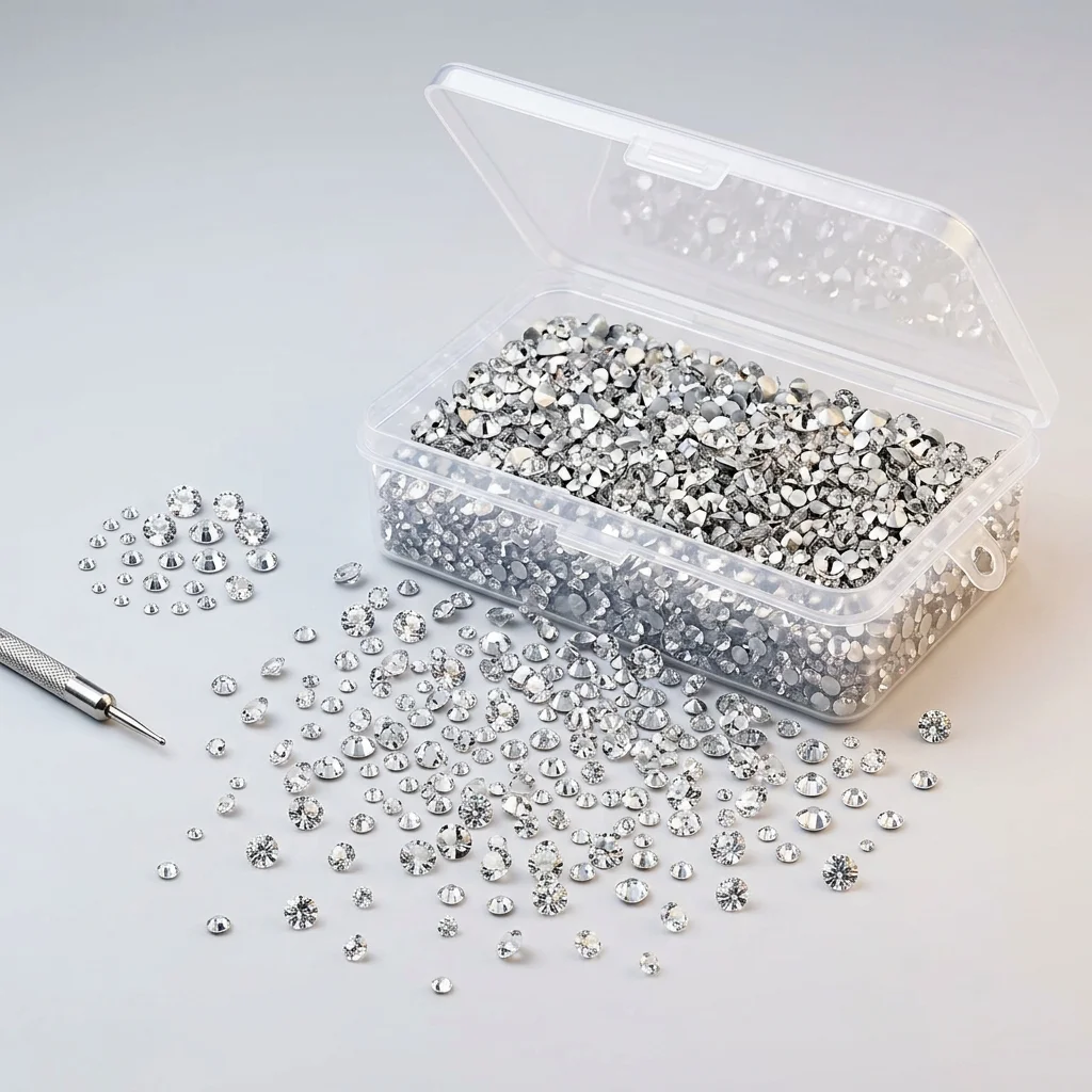3000 Pieces Multi-Size Crystal Nail Rhinestones