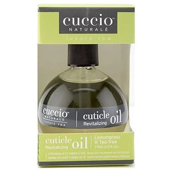 Cuccio Naturale Lemongrass & Tea Tree Revitalizing Cuticle Oil, Lightweight Fast-Absorbing Hydrating Nail & Cuticle Conditioner, Cold-Pressed Oils + Vitamin E, 2.30 Fl Oz