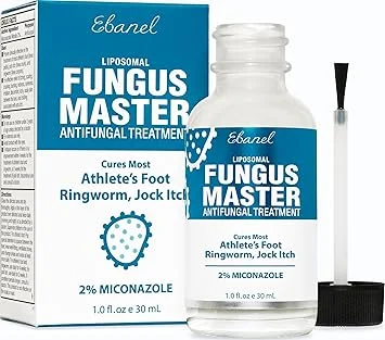 Ebanel Antifungal Cream Miconazole Athletes Foot Treatment, Cures Fungal Infection Leading to Nail Fungus, Jock Itch Cream with Undecylenic Acid, Tea Tree & Manuka Oil, Fast Itch Relief for Ringworm