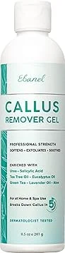 Ebanel Professional Callus Remover for Feet with 20% Urea, Epsom Salt, Salicylic Acid, Glycolic Acid, Heel Toe Foot Callus Remover Gel Peel Exfoliator Dead Skin Removal for Feet, Cracked Heel Repair