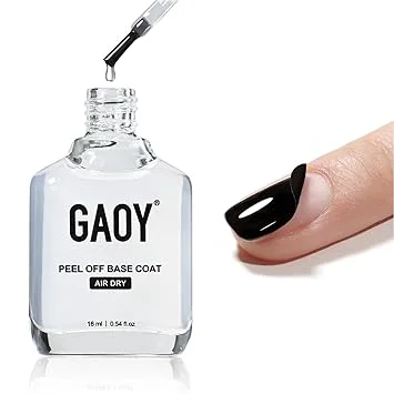 GAOY Air Dry Peel Off Base Coat, 16ml Practice Base for Nail Colors Test, Temporary Wear and Easy to Peel, No UV/LED Lamp Needed