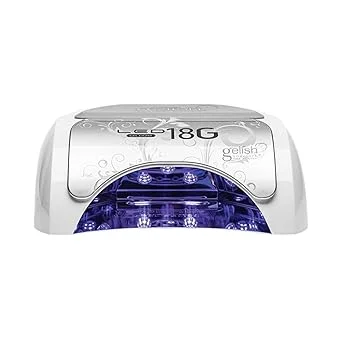 Gelish 18G Classic LED Light - Professional Nail Curing Lamp for Home or Salon Use, Fast-Drying 36W, Corded, SafeLight™ Technology, Ergonomic Design, Pedicure-Friendly.