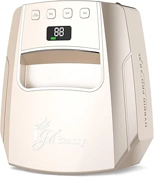 iGel Beauty Hybrid PRO 3.0 XL UV/LED Nail Lamp – Wireless Rechargeable 48W Nail Dryer, Extra Wide Full-Hand Curing, 9000mAh Battery, Smart Timer & Builder Gel Mode, Cordless Professional Lamp