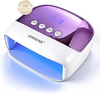 JODSONE Cordless LED Nail Lamp Rechargeable Portable with 4 Timers LCD Display Screen Nail Dryer Cure Light Suitable for Home and Salon