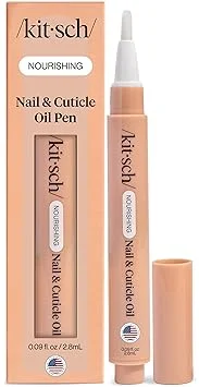 Kitsch Nail Cuticle Oil Pen Brush - Hydrating Nail Oil For Stronger Nails | Cuticle Pen With Jojoba Oil & Vitamin E | For Dry, Cracked or Flaky Nails - Nourishing Nail Care Product - 2.8ml