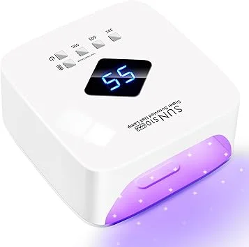 LKE Cordless Rechargeable UV Nail Lamp, 86W UV Light for Gel Nails with 3 Timer Setting Display Auto Sensor, Professional Quick Dry for Salon & Home Use