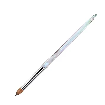 MakarttPro Kolinsky Acrylic Nail Brush #8 – 100% Pure Kolinsky Hair for Acrylic Powder & EMA Monomer, Professional Nail Brush with Superior Liquid Retention, Anti-Clogging, for Nail Techs & Beginners