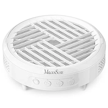 MelodySusie Compact Nail Dust Collector with Lightweight Design,Hpro 3800RPM Portable Nail Vacuum Fan with 3 Suction Modes,Reusable Filter & Easy-Control for Beginners,Nail Students & Home Use,White