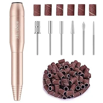 MelodySusie Pen-Shaped Portable Nail Drill with AC Adapter, PC120B 20000RPM Electric File with Compact Design for All Nail Care, Manicure Polishing, Shaping & Gel Removal at Home for Beginners
