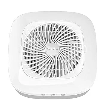 MelodySusie Professional Classic Nail Dust Collector with Powerful Suction, SPro 4000RPM Nail Vacuum Fan with 2 Suction Modes & Reusable Filter Essential Tool for Nai Tech &Salon Use,White