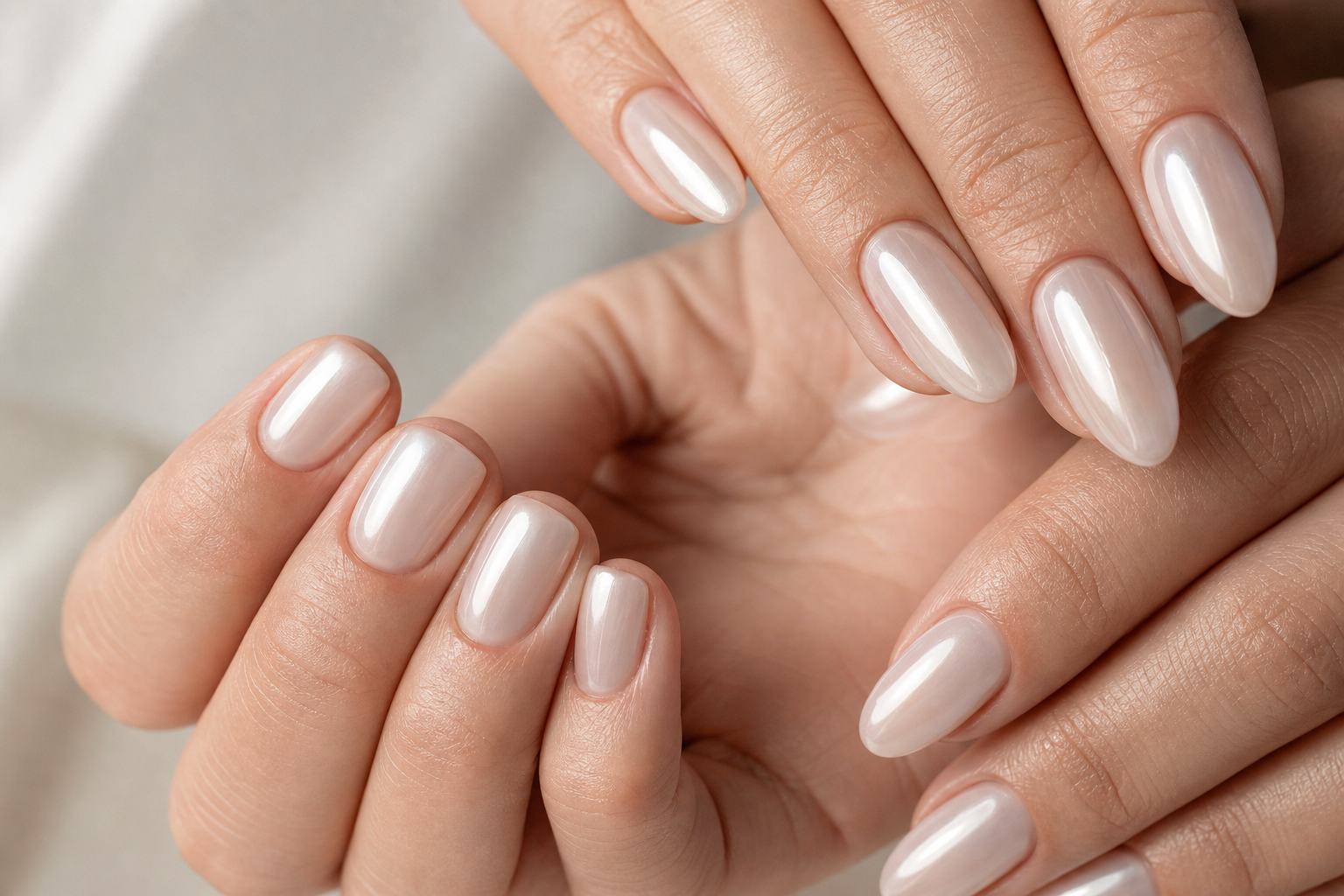 Milky Chrome Nails: How to Build a Soft Pearly Chrome Manicure