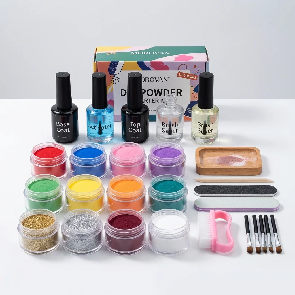 Morovan Dip Powder Starter Kit (12 Colors)