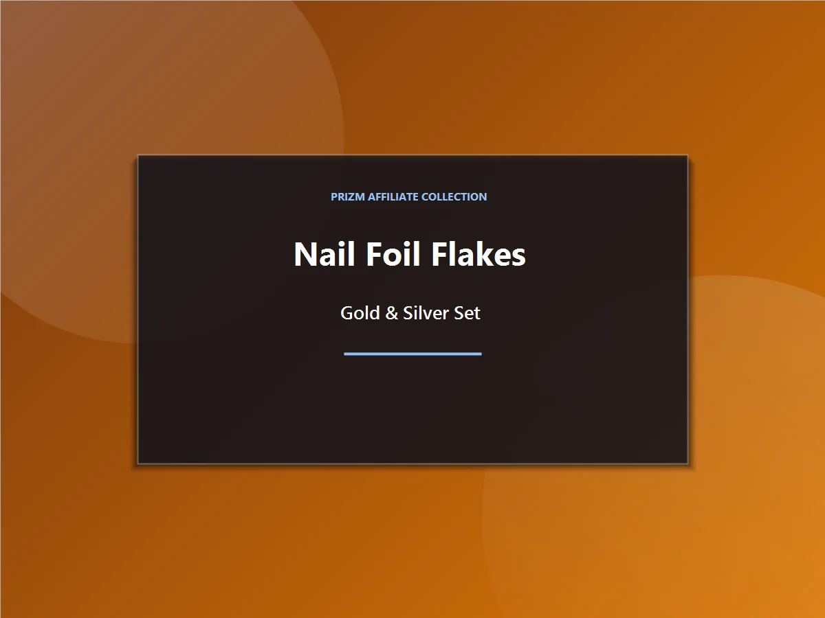 Gold & Silver Nail Art Foil Flakes Set