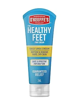O'Keeffe's for Healthy Feet Intense Renewal Cream with Urea & Alpha Hydroxy Acid - 3 oz Tube (1 Pack) - Chemically Exfoliates and Softens Extremely Callused, Dry Feet