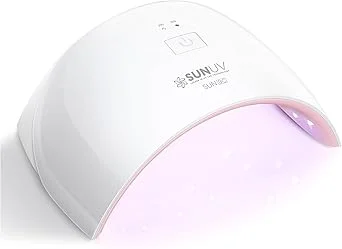 SUNUV UV LED Nail Lamp, Nail Dryer for Gel Polish UV Light for Nails with Sensor 2 Timers SUN9C Pink Gift for Women Girls