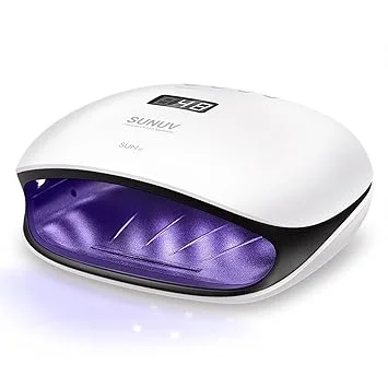 SUNUV UV LED Nail Lamp, UV Light for Nails Compatible with All Gel Polish, 36 LEDs with 4 Timer Settings, LCD Display for Home Salon (Black)