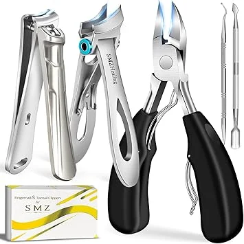 Toenail Clippers for Seniors Thick Toenails, 2026 Large Toe Nail Clippers for Men Thick Nails with Wide Opening, Sharp Heavy Duty Ingrown Toenail Clippers Nail Cutter Long Handle with Slanted Blade