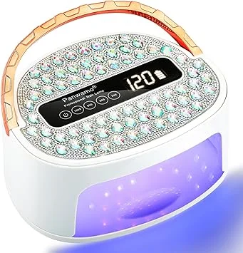 UV LED Nail Lamp, Rechargeable Cordless Nail Dryer for Gel Polish, UV Nail Light with 45 Beads and Handle, Professional Quick Dry Curing Lamp with 4 Timers Setting for Salon and Home