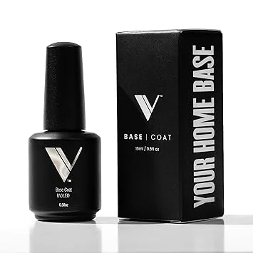V Beauty Pure Gel Base Coat - Long-Lasting Base Gel Polish for Strong Adhesion, Chip-Free Wear & Smooth Application, Protects Natural Nails, Works with Any Nail Polish